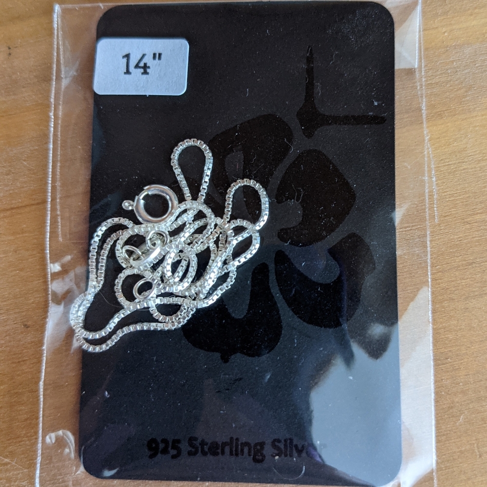 14 inch sterling silver chain